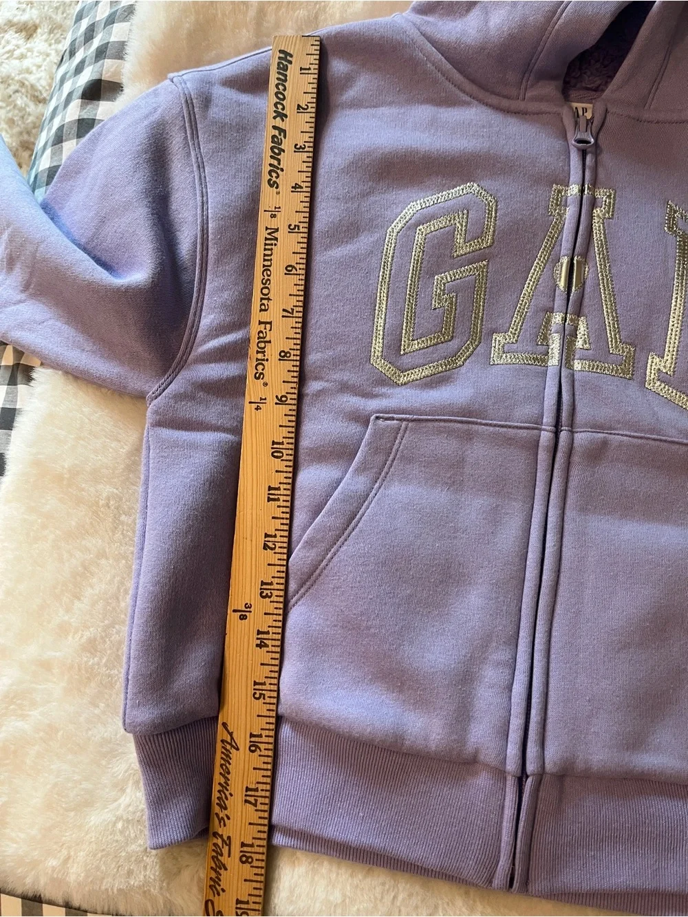 New! Gap Full Zip Hoodie Sweatshirt in Warm Violet Size Large/10 NWT